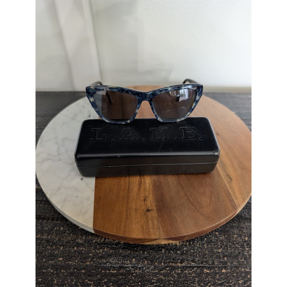 LAMB LA009 BRN Cat Blue Grey Eyeglasses Frame 52-16-135 FRAMES ONLY